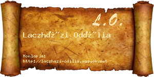 Laczházi Odília névjegykártya